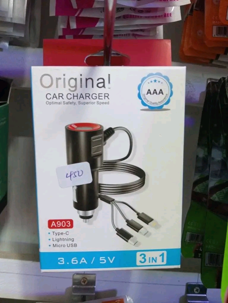 3in 1 Original car charger